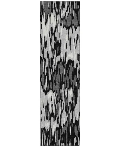 Addison Chantille Machine Washable Acn986 2'3"x7'6" Runner Area Rug In Gray