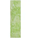 Addison Chantille Machine Washable Acn986 2'3"x7'6" Runner Area Rug In Lime