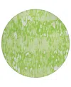 Addison Chantille Machine Washable Acn986 8'x8' Round Area Rug In Lime