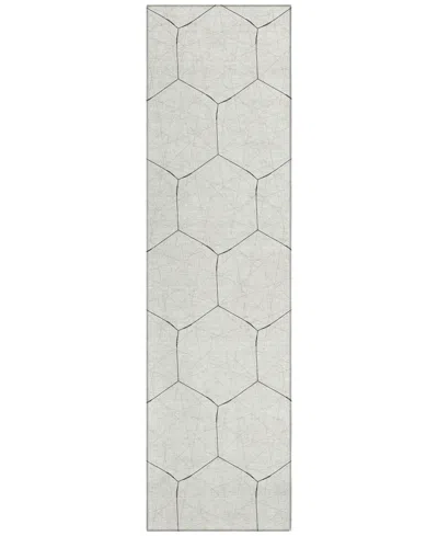 Addison Chantille Machine Washable Acn987 2'3"x7'6" Runner Area Rug In Ivory