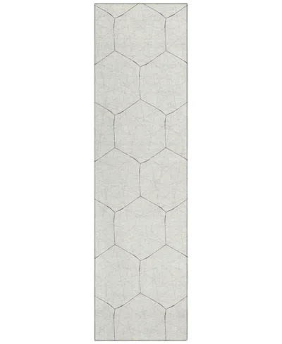 Addison Chantille Machine Washable Acn987 2'3"x7'6" Runner Area Rug In Ivory