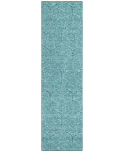 Addison Chantille Machine Washable Acn987 2'3"x7'6" Runner Area Rug In Teal