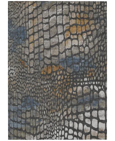 Addison Chantille Machine Washable Acn988 2'6"x3'10" Area Rug In Charcoal