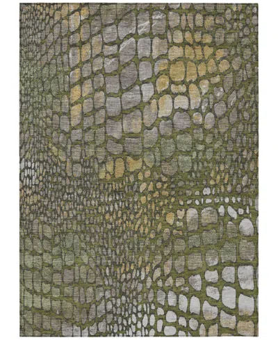 Addison Chantille Machine Washable Acn988 5'x7'6" Area Rug In Olive