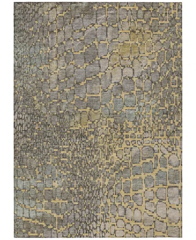 Addison Chantille Machine Washable Acn988 8'x10' Area Rug In Gold