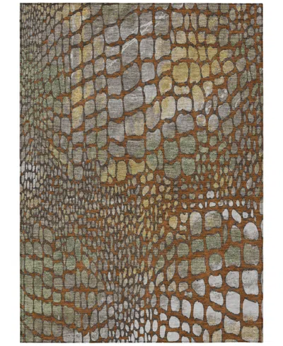 Addison Chantille Machine Washable Acn988 8'x10' Area Rug In Paprika