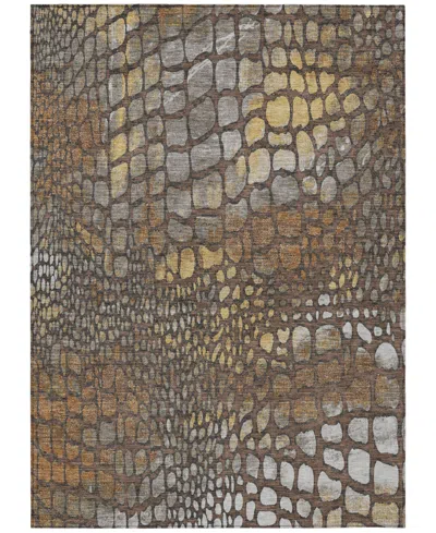 Addison Chantille Machine Washable Acn988 9'x12' Area Rug In Chocolate
