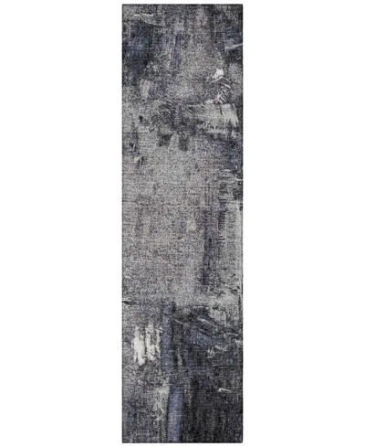 Addison Chantille Machine Washable Acn989 2'3"x7'6" Runner Area Rug In Charcoal