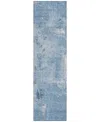 Addison Chantille Machine Washable Acn989 2'3"x7'6" Runner Area Rug In Denim