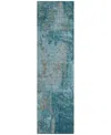 Addison Chantille Machine Washable Acn989 2'3"x7'6" Runner Area Rug In Teal
