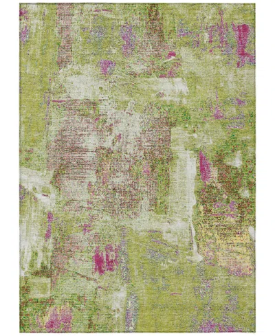 Addison Chantille Machine Washable Acn989 3'x5' Area Rug In Lime