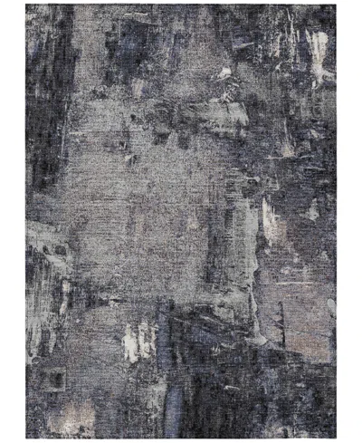 Addison Chantille Machine Washable Acn989 9'x12' Area Rug In Charcoal