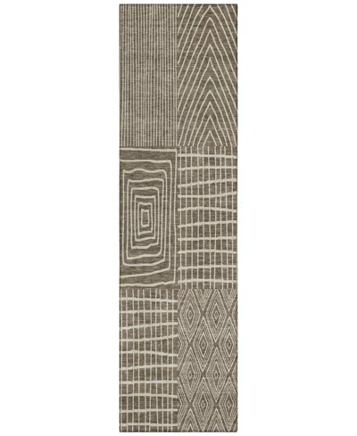 Addison Chantille Machine Washable Acn990 2'3"x7'6" Runner Area Rug In Brown