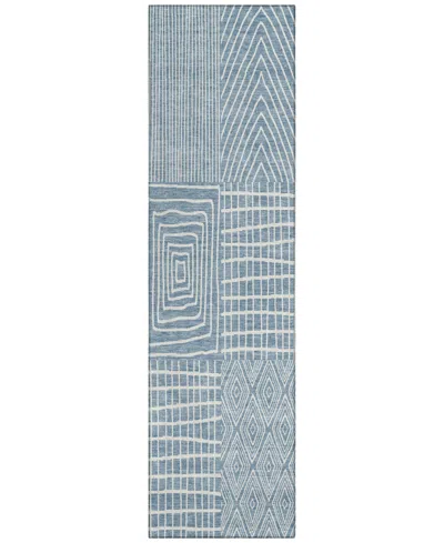 Addison Chantille Machine Washable Acn990 2'3"x7'6" Runner Area Rug In Denim