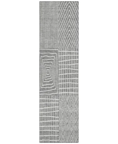 Addison Chantille Machine Washable Acn990 2'3"x7'6" Runner Area Rug In Gray