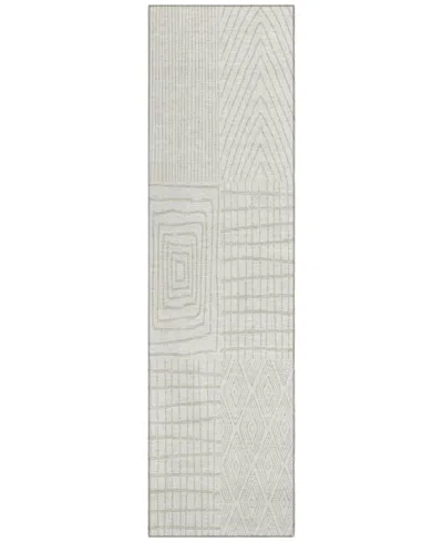 Addison Chantille Machine Washable Acn990 2'3"x7'6" Runner Area Rug In Ivory