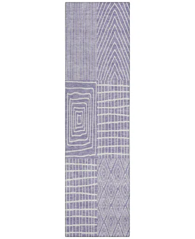 Addison Chantille Machine Washable Acn990 2'3"x7'6" Runner Area Rug In Lavender
