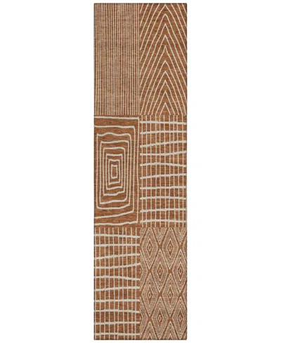 Addison Chantille Machine Washable Acn990 2'3"x7'6" Runner Area Rug In Paprika