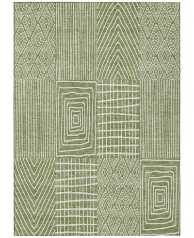 Addison Chantille Machine Washable Acn990 5'x7'6" Area Rug In Green