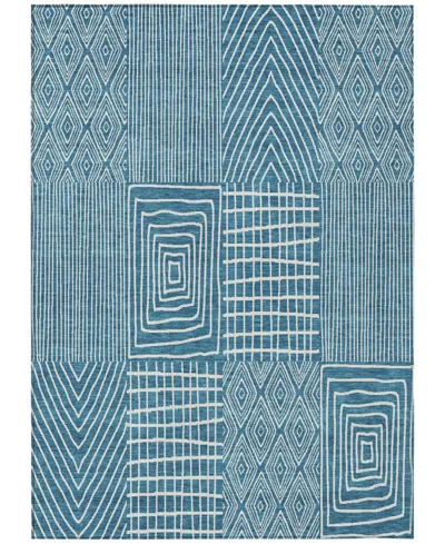 Addison Chantille Machine Washable Acn990 5'x7'6" Area Rug In Teal