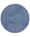 Addison Chantille Machine Washable Acn990 8'x8' Round Area Rug In Navy