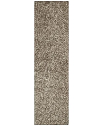 Addison Chantille Machine Washable Acn991 2'3"x7'6" Runner Area Rug In Chocolate