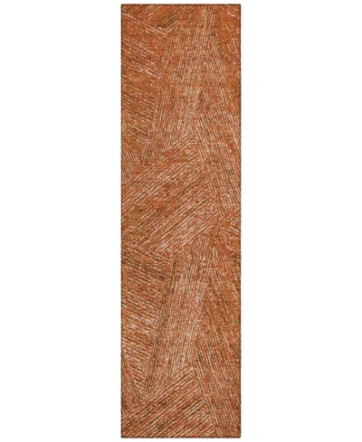 Addison Chantille Machine Washable Acn991 2'3"x7'6" Runner Area Rug In Copper