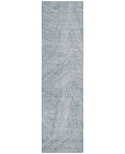 Addison Chantille Machine Washable Acn991 2'3"x7'6" Runner Area Rug In Denim