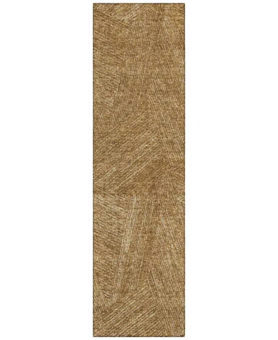 Addison Chantille Machine Washable Acn991 2'3"x7'6" Runner Area Rug In Gold