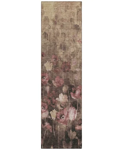 Addison Chantille Machine Washable Acn992 2'3"x7'6" Runner Area Rug In Taupe