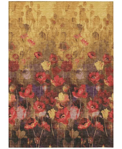 Addison Chantille Machine Washable Acn992 5'x7'6" Area Rug In Gold
