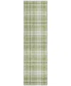 Addison Chantille Machine Washable Acn993 2'3"x7'6" Runner Area Rug In Grass