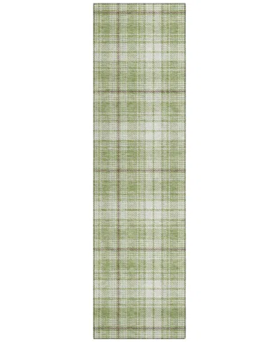 Addison Chantille Machine Washable Acn993 2'3"x7'6" Runner Area Rug In Grass