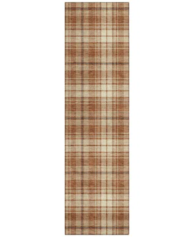 Addison Chantille Machine Washable Acn993 2'3"x7'6" Runner Area Rug In Paprika