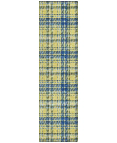 Addison Chantille Machine Washable Acn993 2'3"x7'6" Runner Area Rug In Yellow