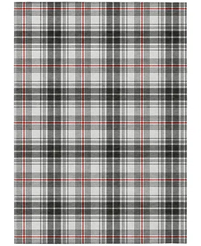 Addison Chantille Machine Washable Acn993 5'x7'6" Area Rug In Black