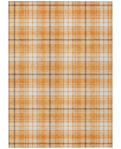 Addison Chantille Machine Washable Acn993 5'x7'6" Area Rug In Orange