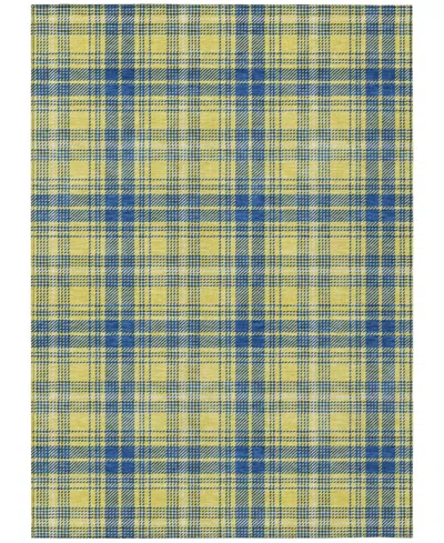 Addison Chantille Machine Washable Acn993 5'x7'6" Area Rug In Yellow