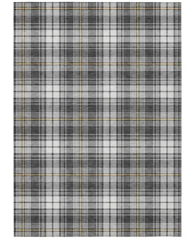 Addison Chantille Machine Washable Acn993 9'x12' Area Rug In Charcoal