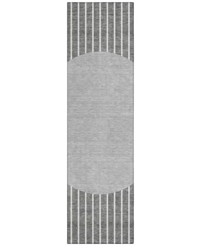 Addison Chantille Machine Washable Acn994 2'3"x7'6" Runner Area Rug In Gray
