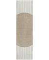 Addison Chantille Machine Washable Acn994 2'3"x7'6" Runner Area Rug In Ivory