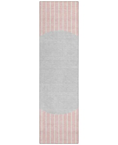 Addison Chantille Machine Washable Acn994 2'3"x7'6" Runner Area Rug In Pink