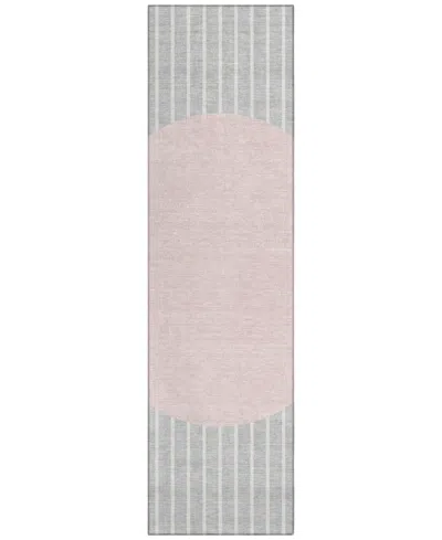 Addison Chantille Machine Washable Acn994 2'3"x7'6" Runner Area Rug In Silver