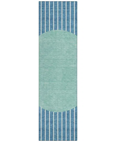 Addison Chantille Machine Washable Acn994 2'3"x7'6" Runner Area Rug In Teal