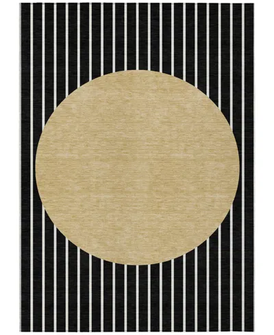 Addison Chantille Machine Washable Acn994 5'x7'6" Area Rug In Black