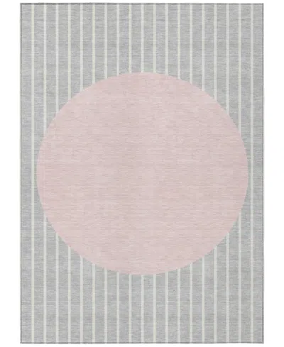 Addison Chantille Machine Washable Acn994 5'x7'6" Area Rug In Silver
