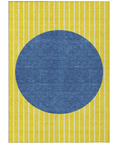Addison Chantille Machine Washable Acn994 5'x7'6" Area Rug In Yellow