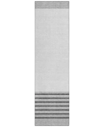 Addison Chantille Machine Washable Acn995 2'3"x7'6" Runner Area Rug In Gray