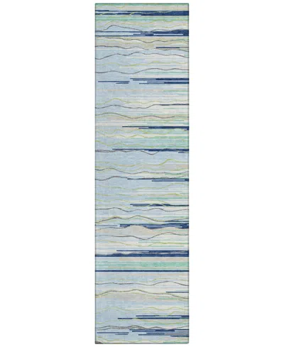Addison Chantille Machine Washable Acn996 2'3"x7'6" Runner Area Rug In Mist