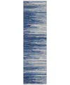 Addison Chantille Machine Washable Acn996 2'3"x7'6" Runner Area Rug In Navy